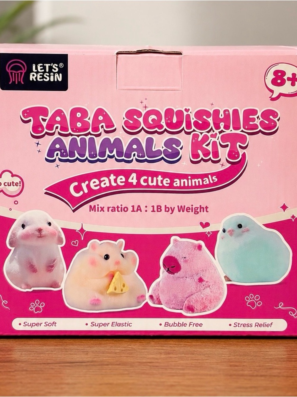 LET’S RESIN Taba Squishies Animals Kit 16oz Flex Rubber New Sealed